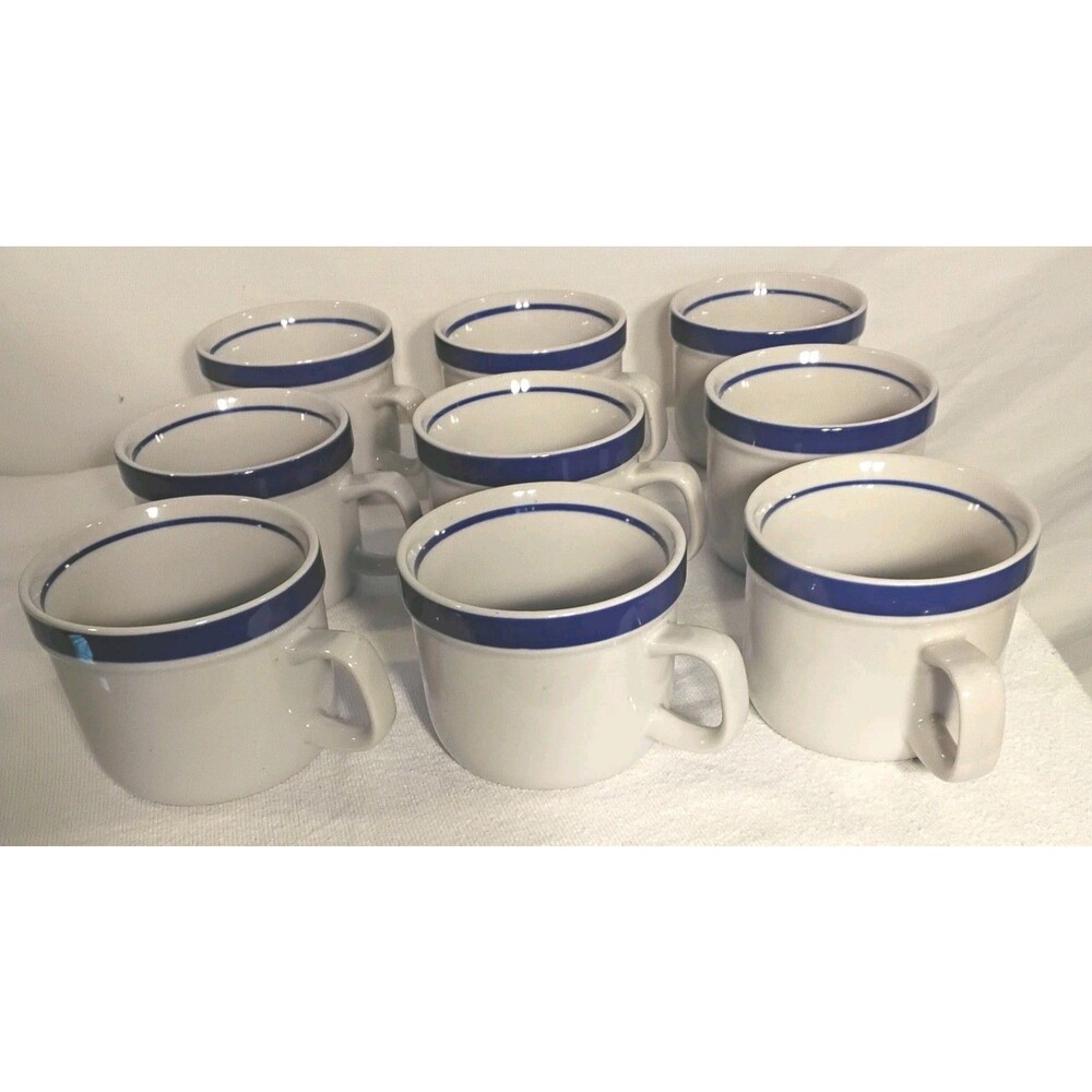 MSI Blue Monterrey Coffee Cup  Blue Ring Japan Set of 9
